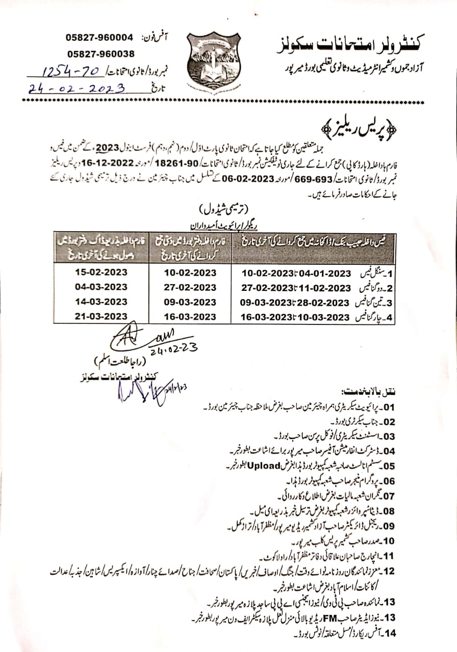 9th Class Registration Admission And Fee Structure 2024 All Boards 0482