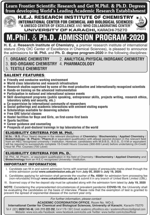 phd course in karachi