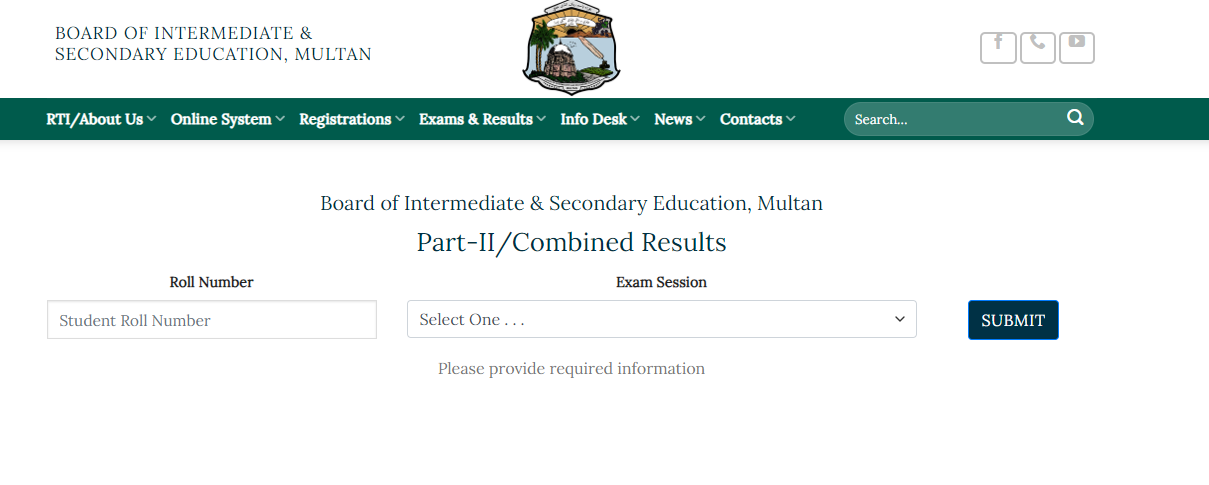 2nd Year Result 2024 Multan Board | Inter Part 2 Multan Board Result