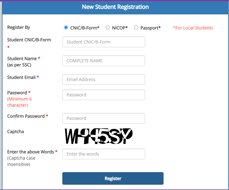 NUMS Entry Test Registration Process 2024 NUMS Fee 2024